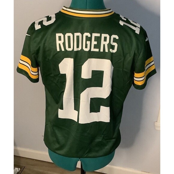 Nike On Field Aaron Rodgers 12 Green Bay Packers Jersey Women’s Size Medium - Picture 2 of 5
